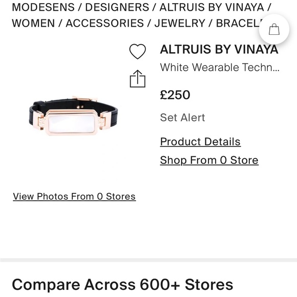 Altruis by Vinaya Wearable Tech / black leather w/black onyx bracelet / brandnew - Picture 3 of 7